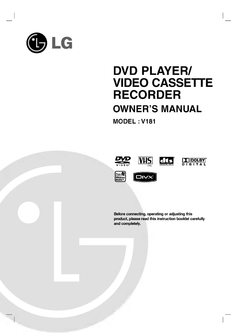 Imagen de la primera página del manual del dispositivo V1812W1Z