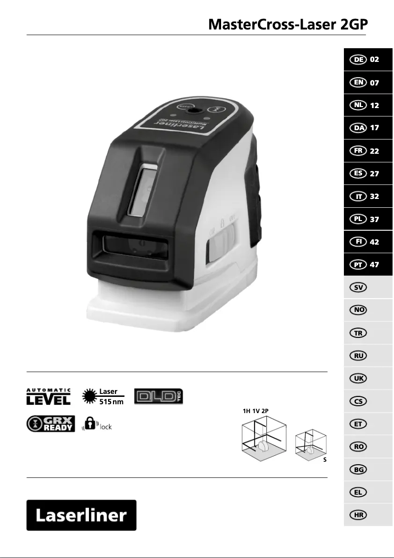 Página 1 del manual Manual de usuario Laserliner MasterCross-Laser 2GP