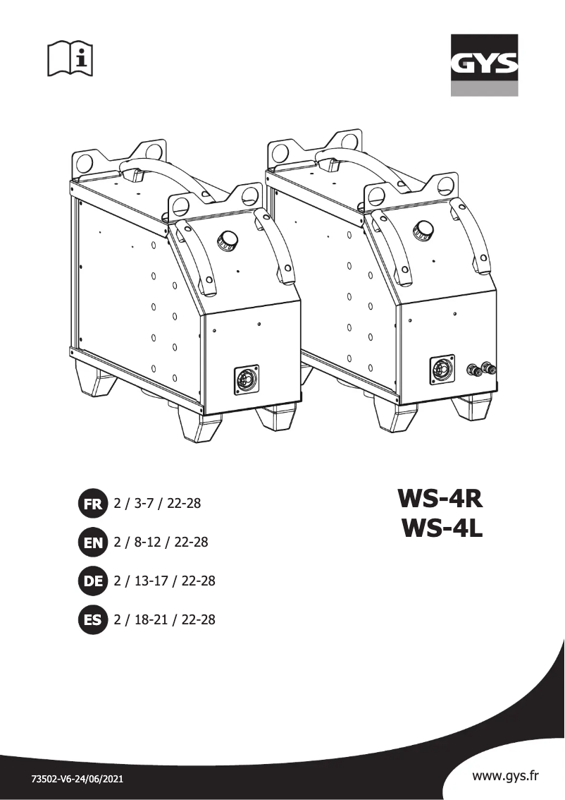 Imagen de la primera página del manual del dispositivo WS-4L