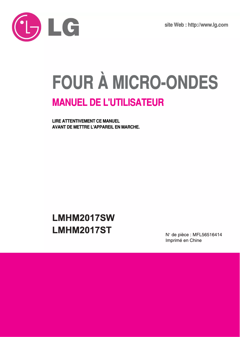 Página 1 del manual Manual de usuario LG LMHM2017ST