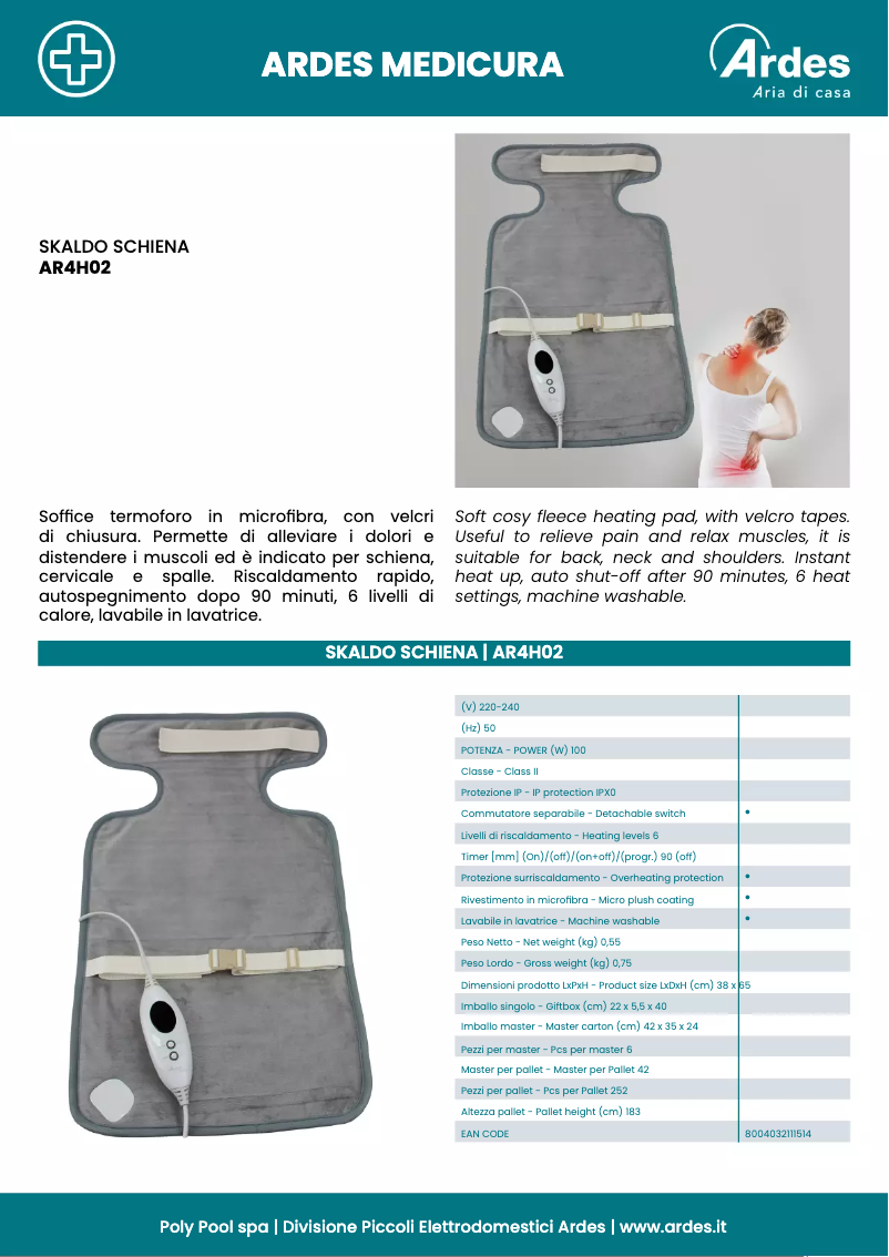 Imagen de la primera página del manual del dispositivo AR4H02