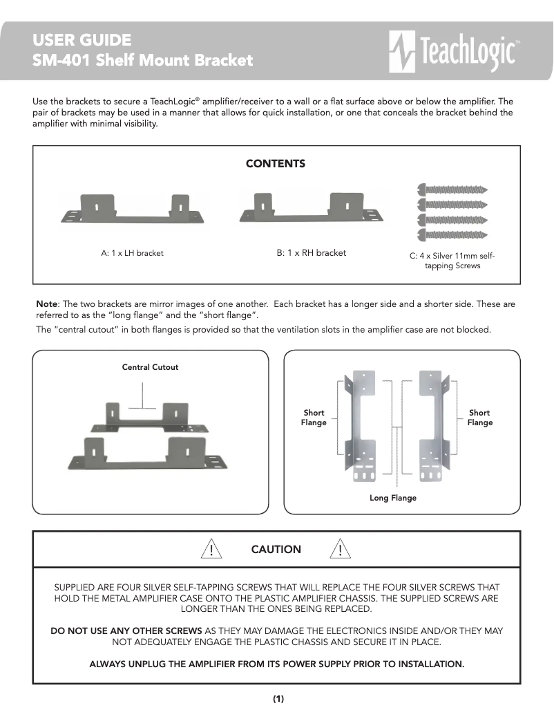 Imagen de la primera página del manual del dispositivo SM-401