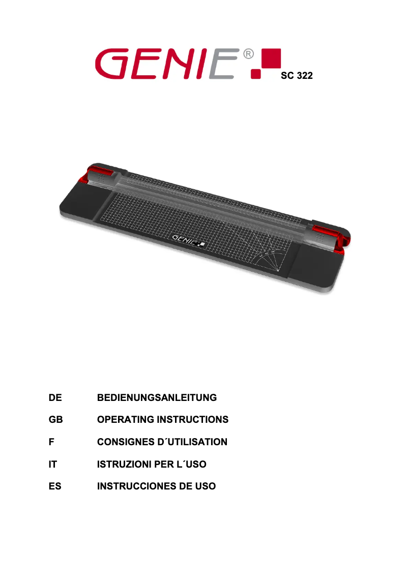 Imagen de la primera página del manual del dispositivo SC 322