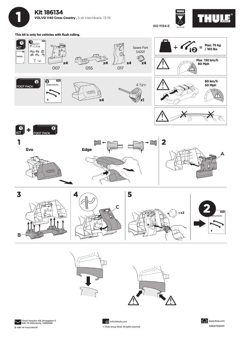 Imagen de la primera página del manual del dispositivo Kit 186134