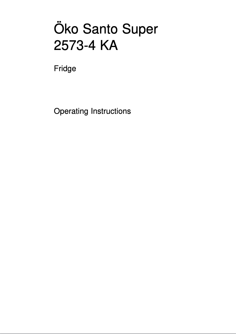 Imagen de la primera página del manual del dispositivo Santo 2573-4KA