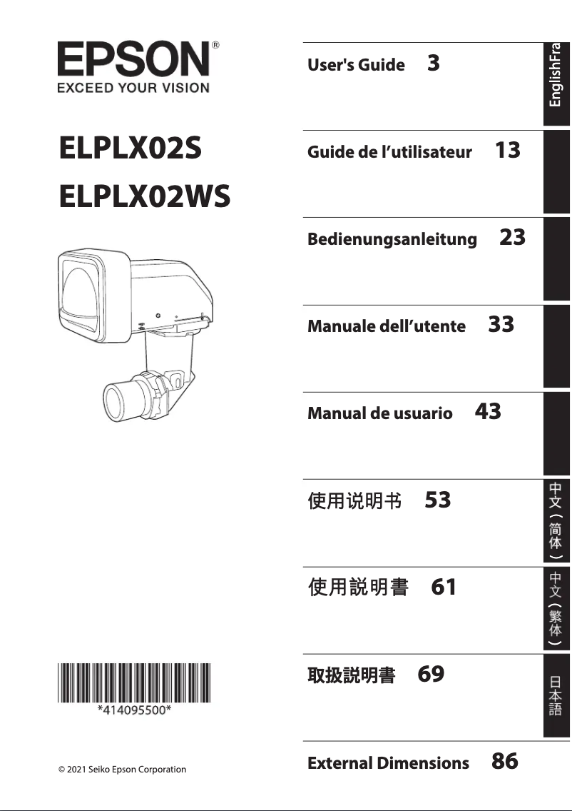 Imagen de la primera página del manual del dispositivo ELPLX02S
