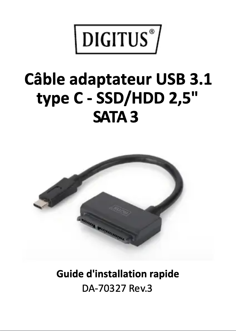 Imagen de la primera página del manual del dispositivo DA-70327