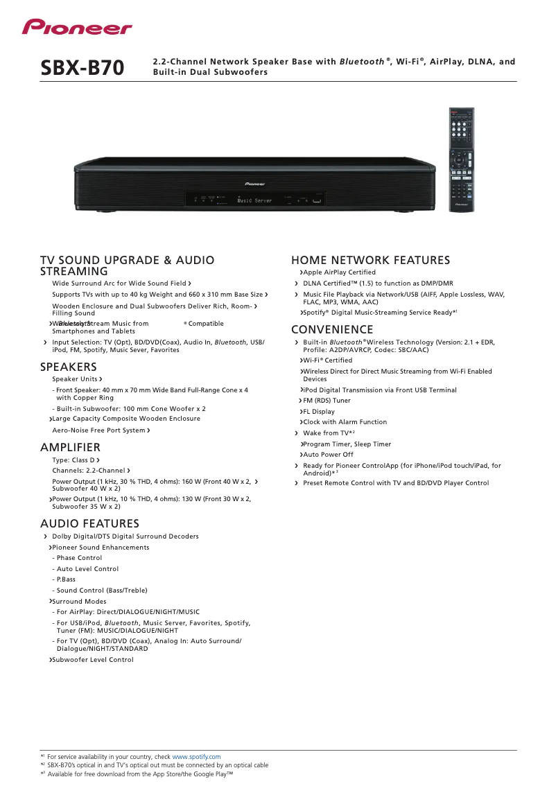Imagen de la primera página del manual del dispositivo SBX-B70