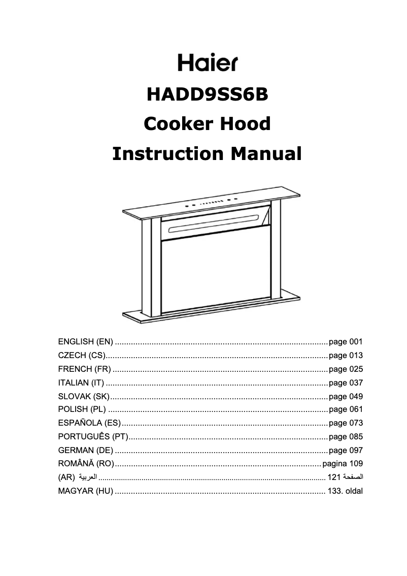 Página 1 del manual Manual de instrucciones Haier HADD9SS6B