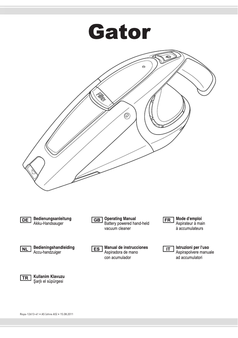 Imagen de la primera página del manual del dispositivo Gator