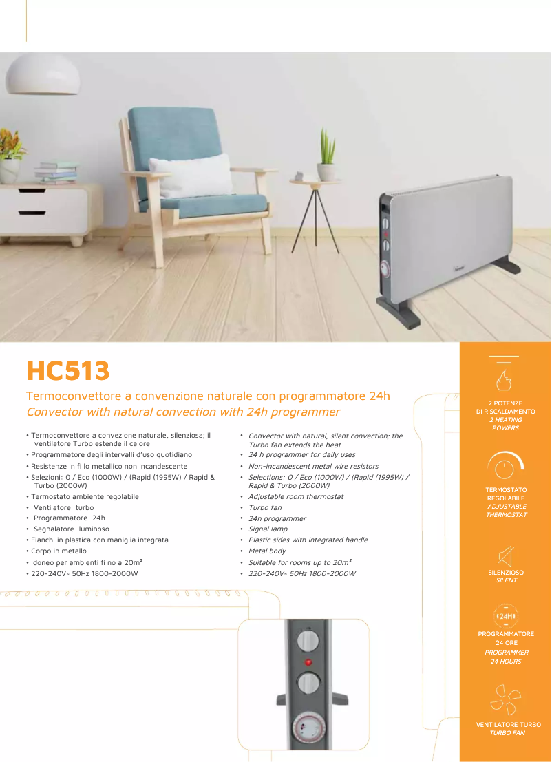 Página 1 del manual Ficha técnica Bimar HC513