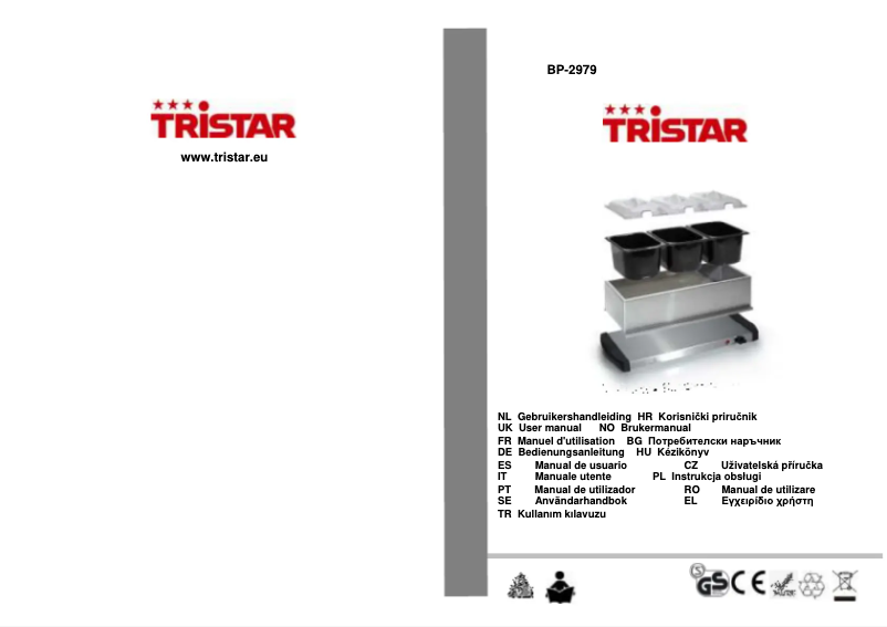 Imagen de la primera página del manual del dispositivo BP-2979
