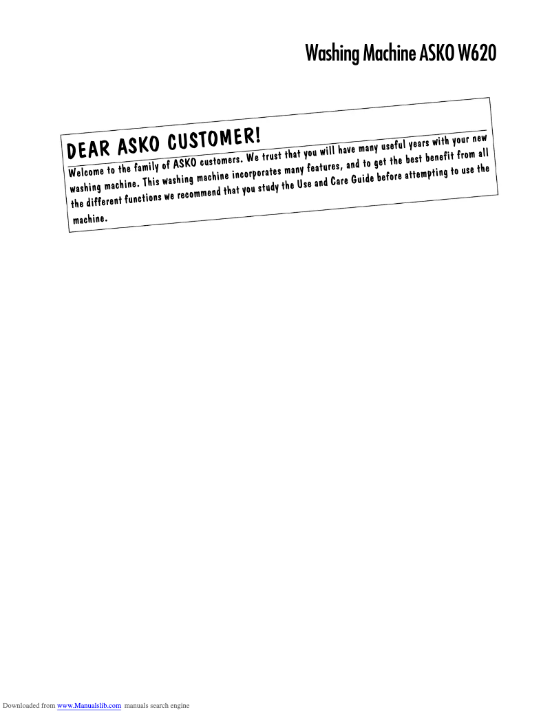 Imagen de la primera página del manual del dispositivo W620