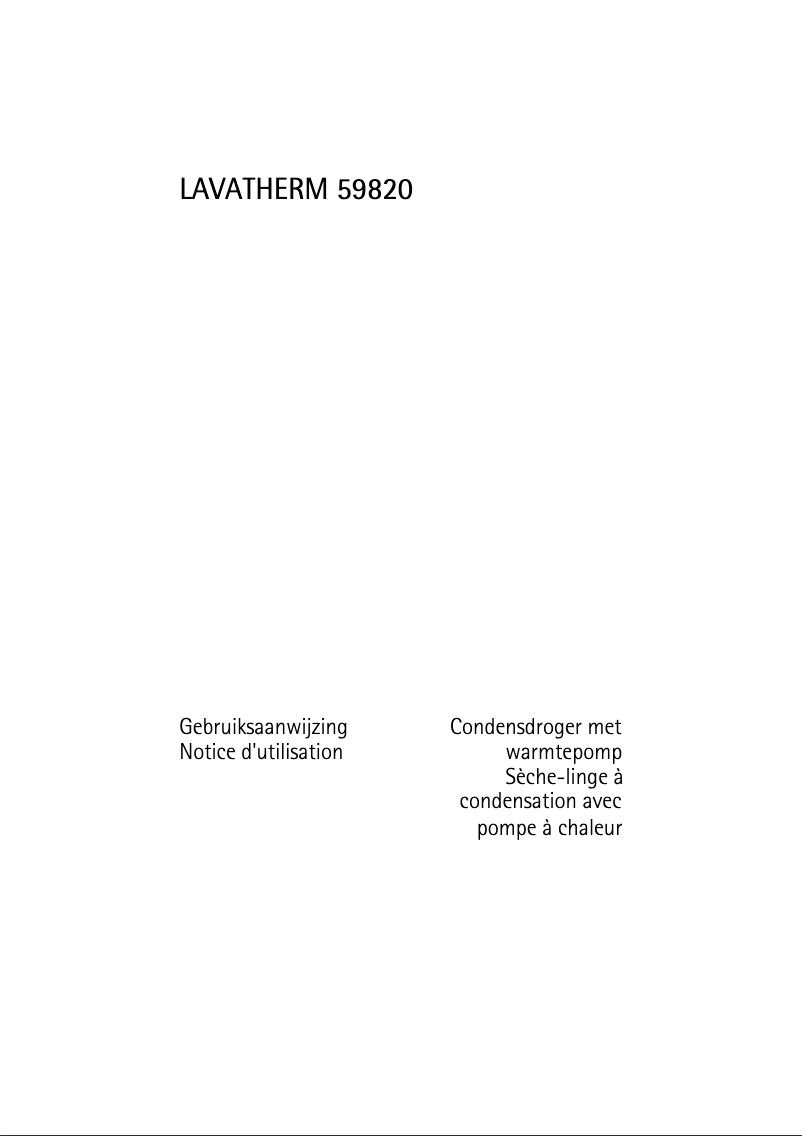 Página 1 del manual Manual de usuario AEG-Electrolux Lavatherm 59820