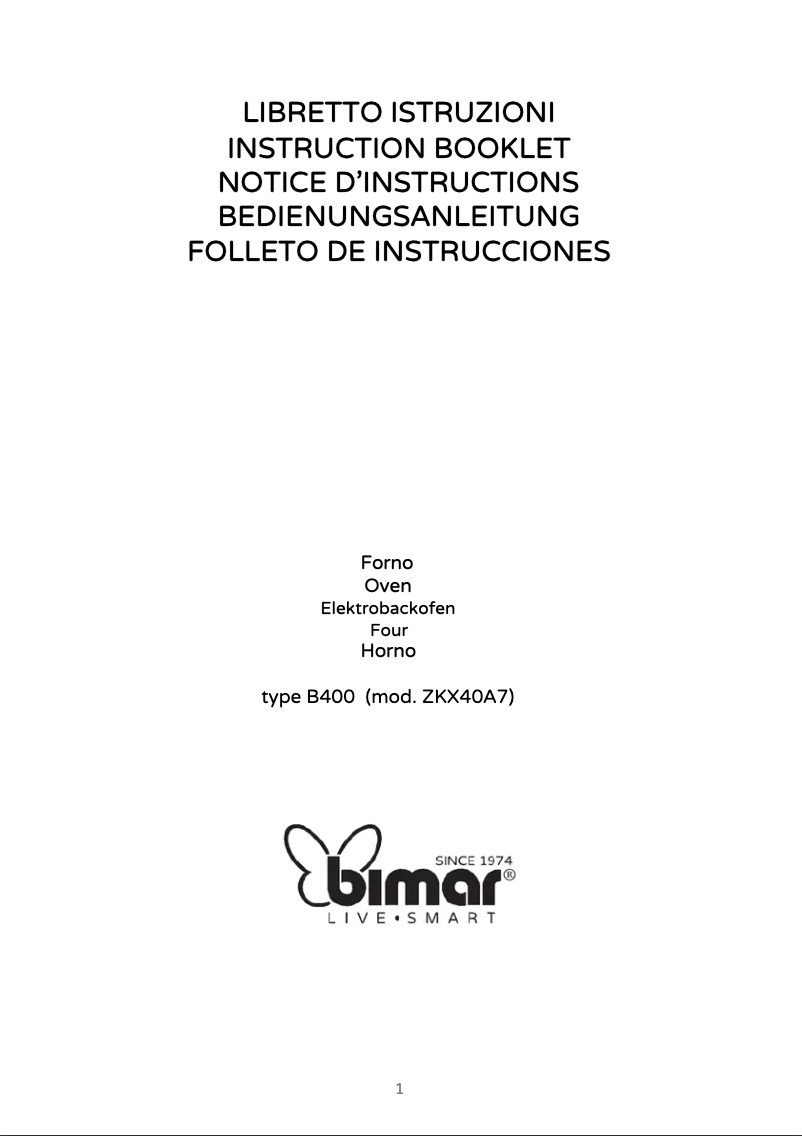 Imagen de la primera página del manual del dispositivo B400