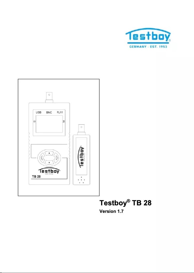 Imagen de la primera página del manual del dispositivo TB 28