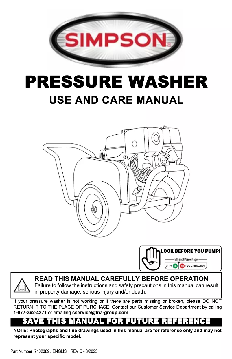 Página 1 del manual Manual de usuario Simpson WB60824-S