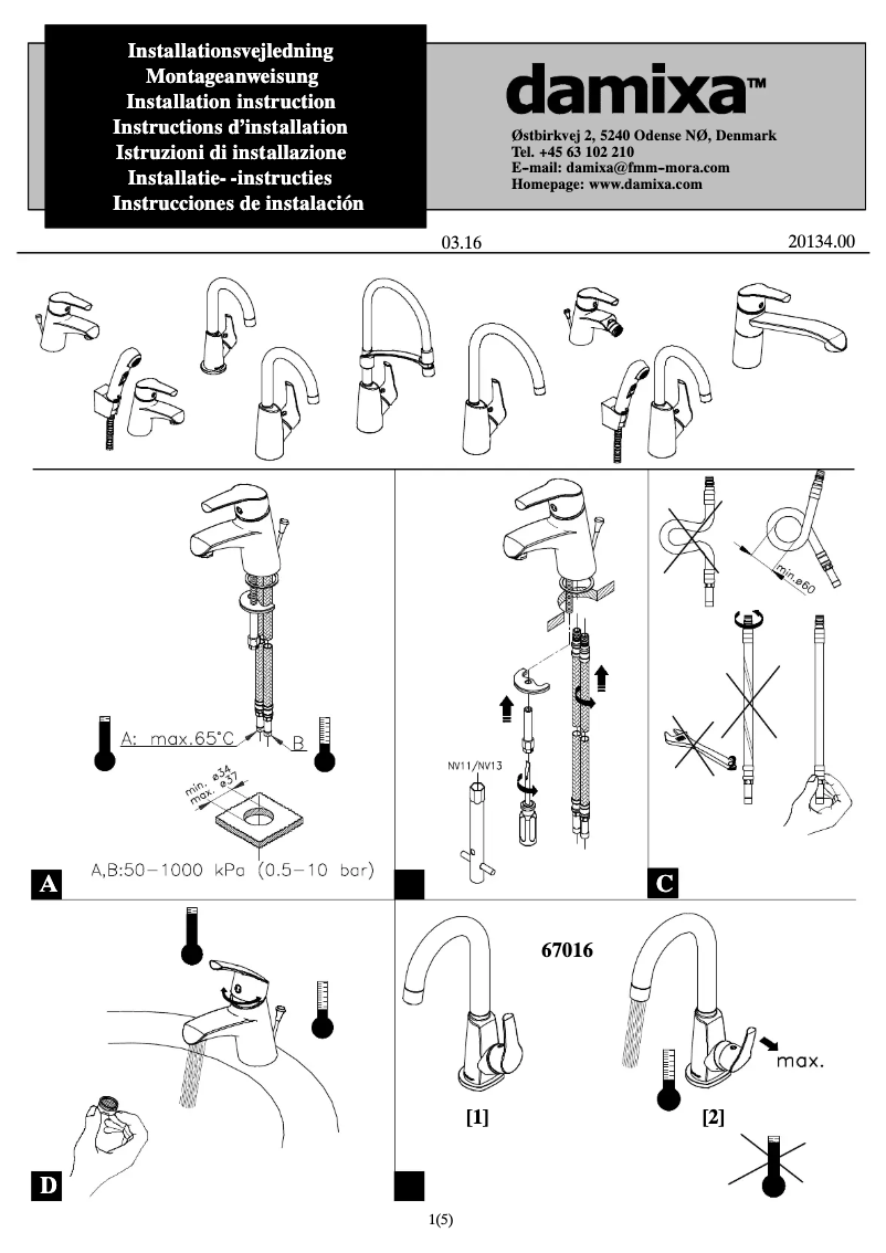 Página 1 del manual Manual de usuario Damixa 6762100