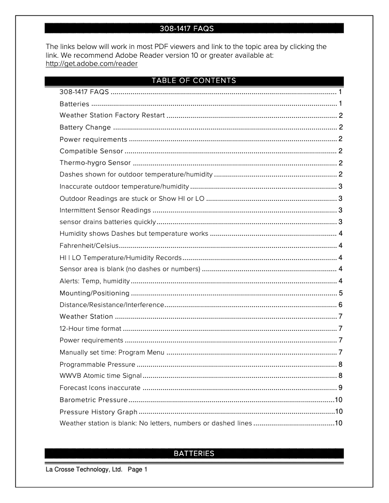 Imagen de la primera página del manual del dispositivo 308-1417