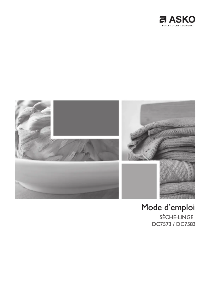 Página 1 del manual Manual de instrucciones Asko DC7583W