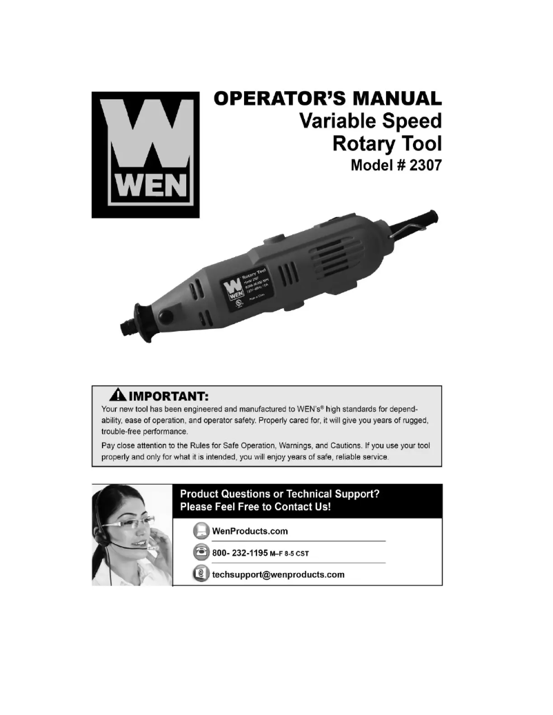 Imagen de la primera página del manual del dispositivo 2307