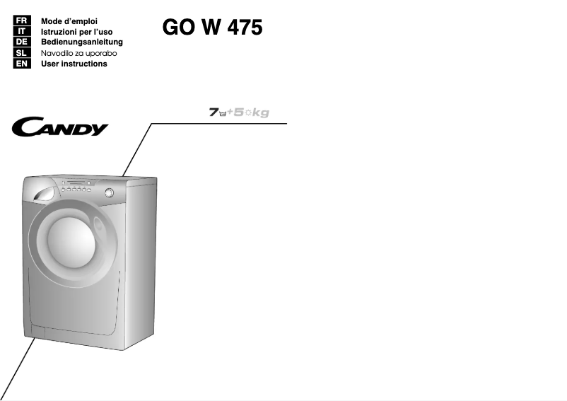 Imagen de la primera página del manual del dispositivo GO W475-S