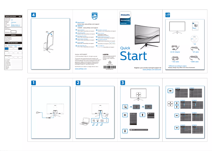 Imagen de la primera página del manual del dispositivo Momentum 272M7C
