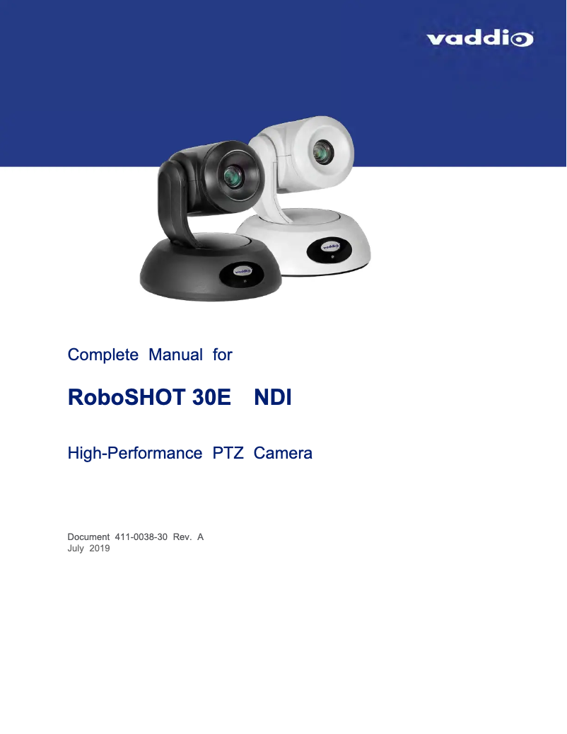 Página 1 del manual Manual de usuario Vaddio RoboSHOT 30E NDI