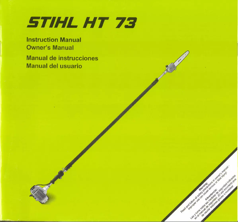 Página 1 del manual Manual de usuario Stihl HT 73