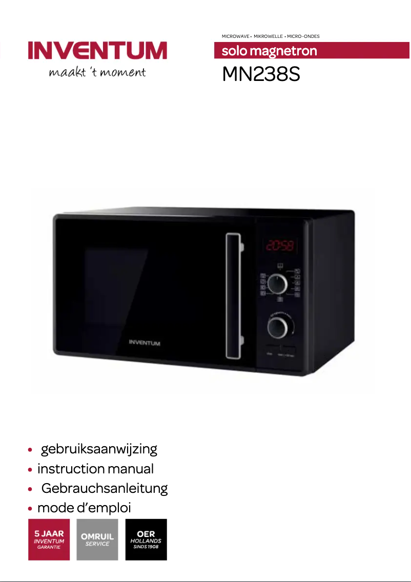 Imagen de la primera página del manual del dispositivo MN238S