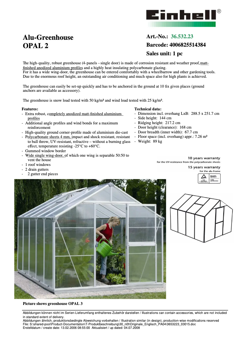 Imagen de la primera página del manual del dispositivo OPAL 2