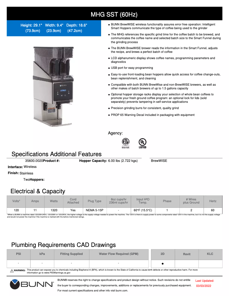 Imagen de la primera página del manual del dispositivo MHG