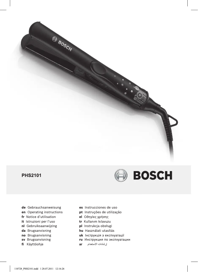 Página nº 1 - Manual de usuario Bosch PHS2101