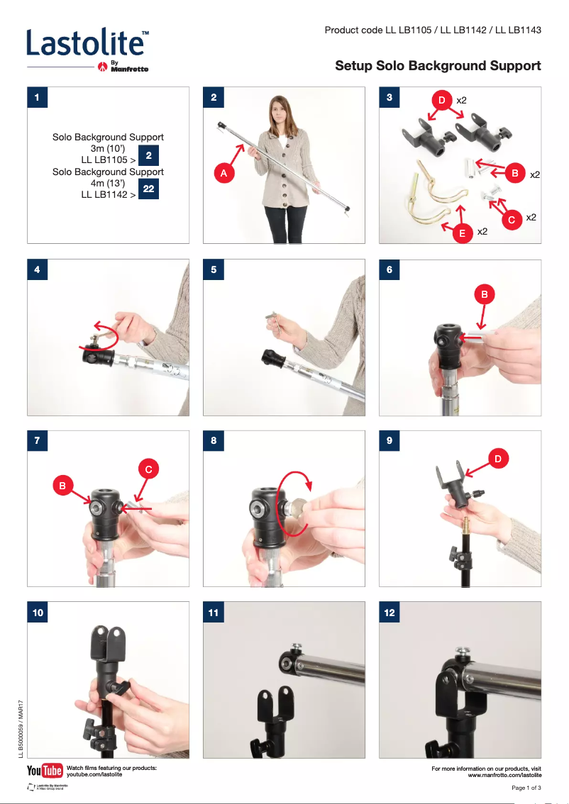 Imagen de la primera página del manual del dispositivo LB1142