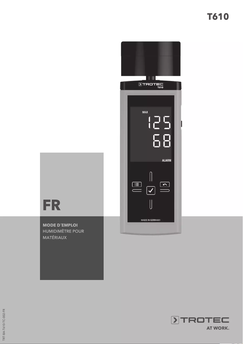 Página 1 del manual Manual de usuario Trotec T610