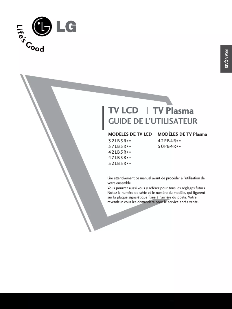 Imagen de la primera página del manual del dispositivo 42LB5RTC