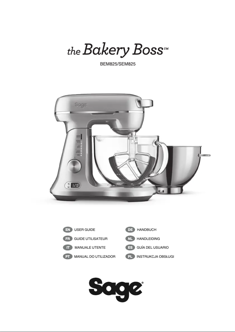 Imagen de la primera página del manual del dispositivo the Bakery Boss SEM825