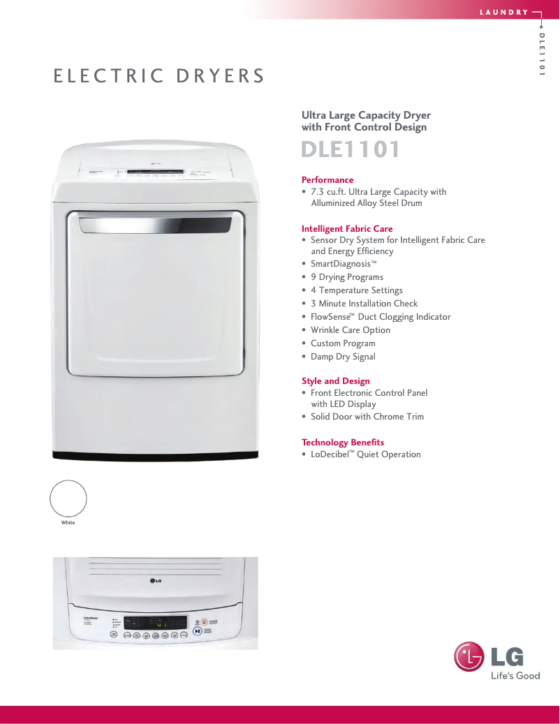 Imagen de la primera página del manual del dispositivo DLE1101W