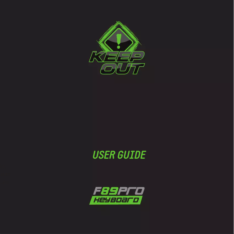 Imagen de la primera página del manual del dispositivo F89PR0