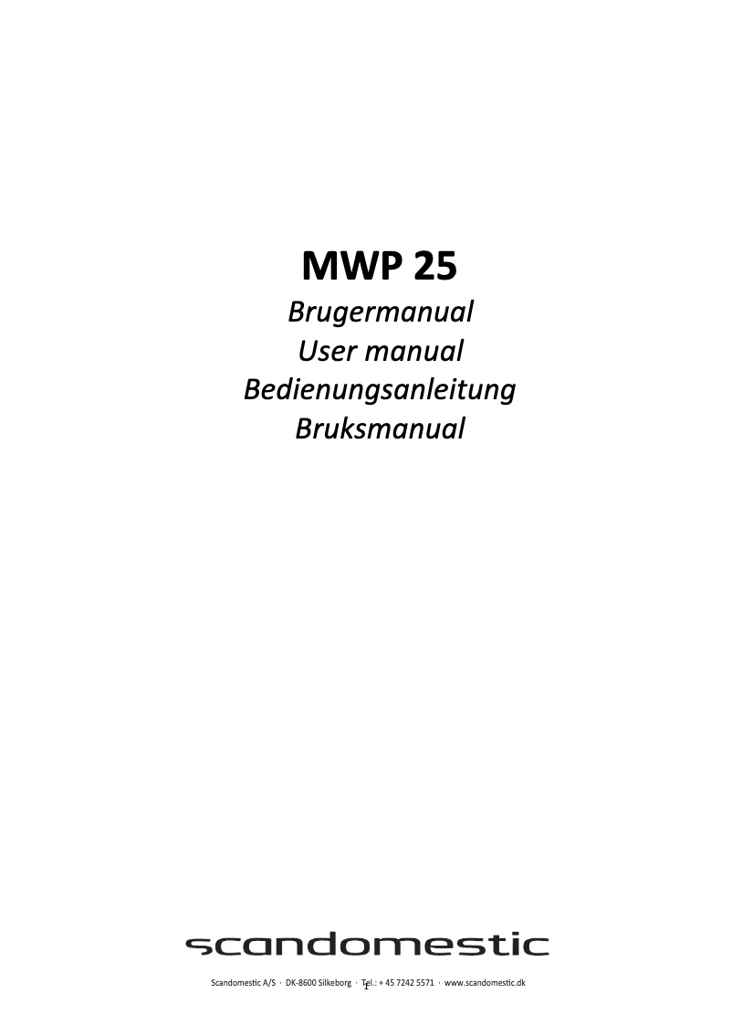 Página 1 del manual Manual de usuario Scandomestic MWP 25