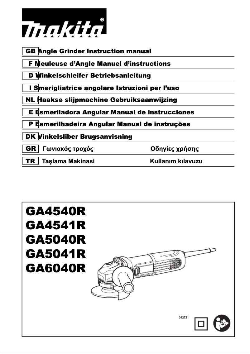 Página 1 del manual Manual de usuario Makita GA5040RZ1