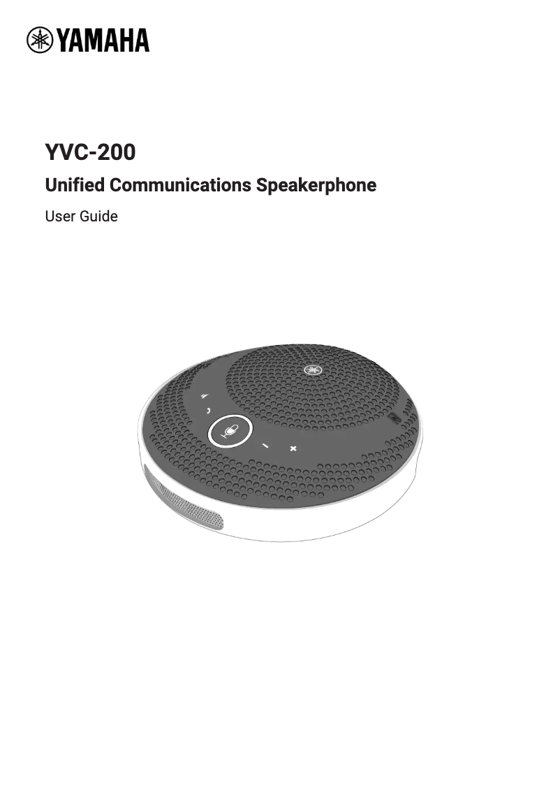 Página 1 del manual Manual de instrucciones Yamaha YVC-200