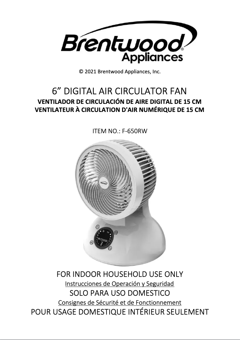 Página nº 1 - Manual de usuario Brentwood F-650RW