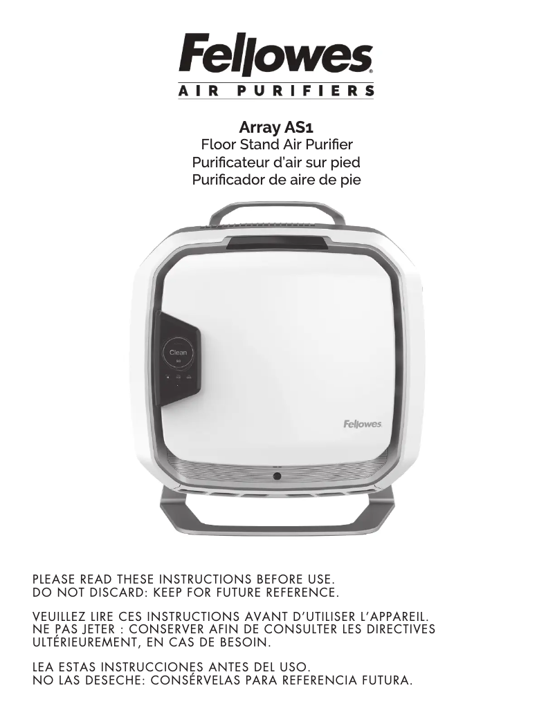 Imagen de la primera página del manual del dispositivo Array Stand AS1