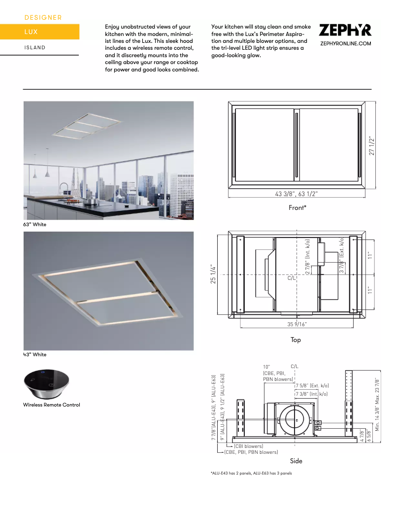 Imagen de la primera página del manual del dispositivo ALU-E43BSX