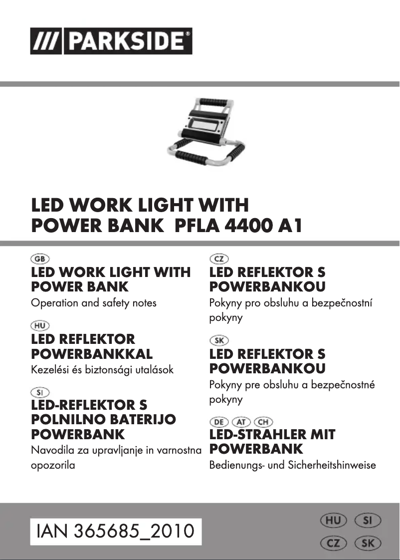 Imagen de la primera página del manual del dispositivo PFLA 4400 A1
