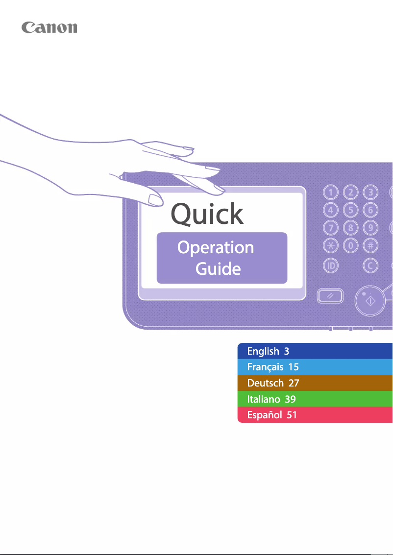 Imagen de la primera página del manual del dispositivo imageRUNNER ADVANCE C255i