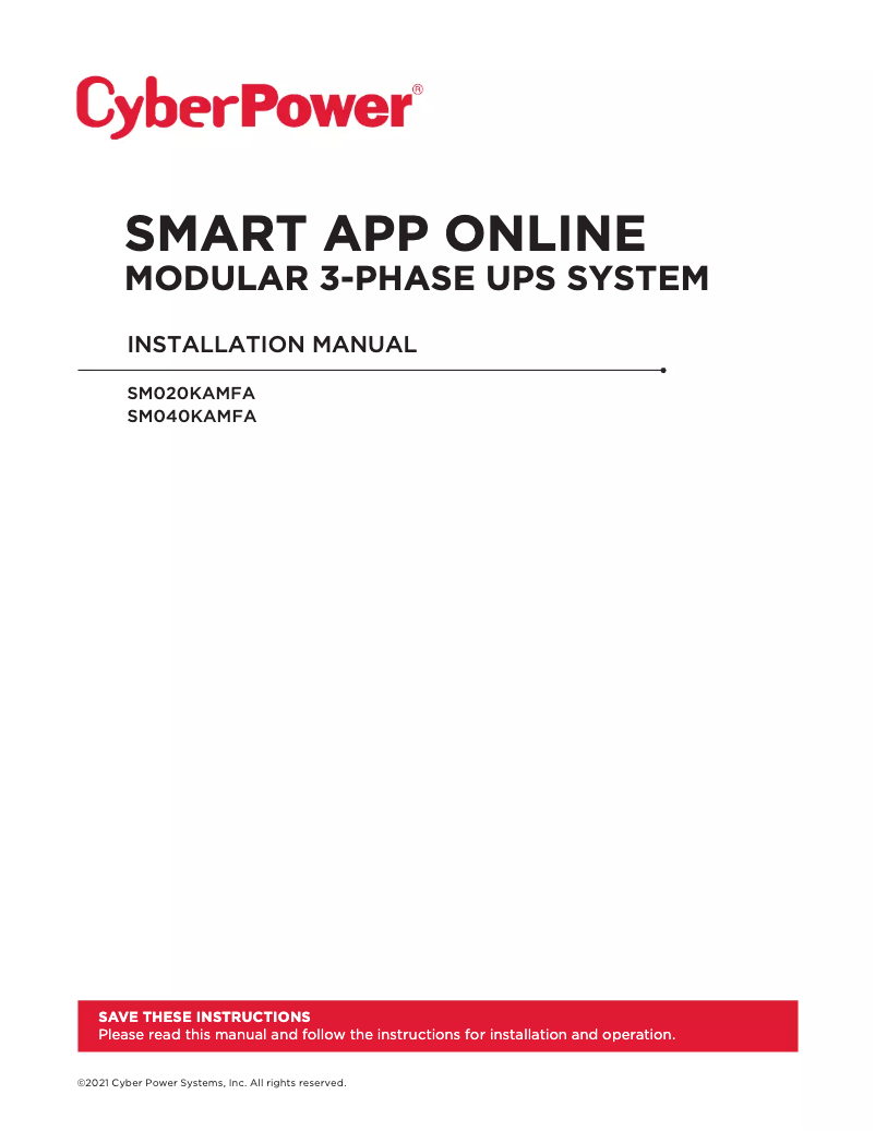 Imagen de la primera página del manual del dispositivo SM040KAMFA