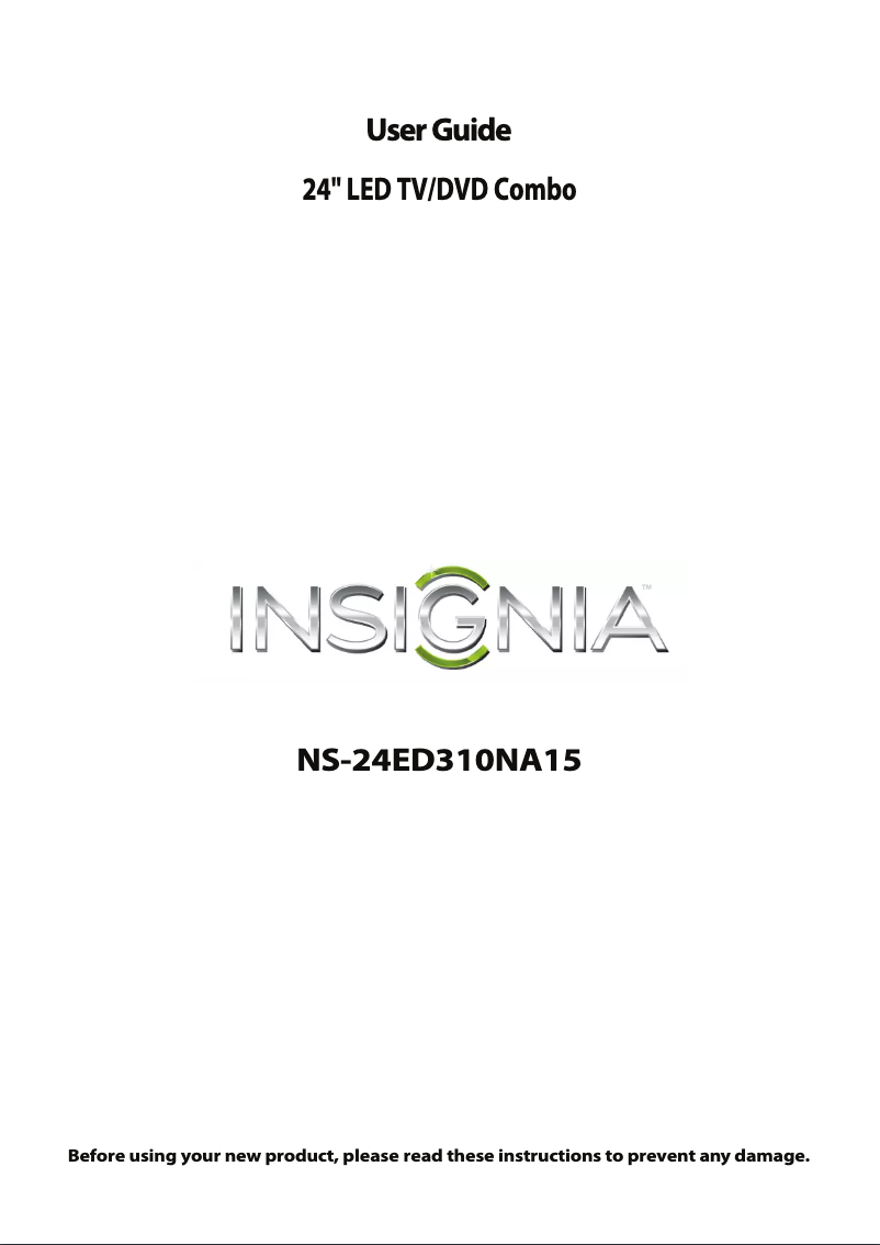 Página 1 del manual Manual de usuario Insignia NS-24ED310NA15