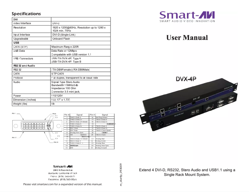 Imagen de la primera página del manual del dispositivo DVX4P